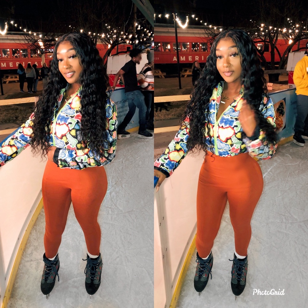 Colorful snake like bomber jacket